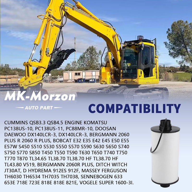 MK-Morzon CV52055 Crankcase Ventilation Filter Compatible With CUMMINS QSB3.3 QSB4.5 ENGINE Replace# 46595859 CV5205500MX 5288839 169954 - Image 3